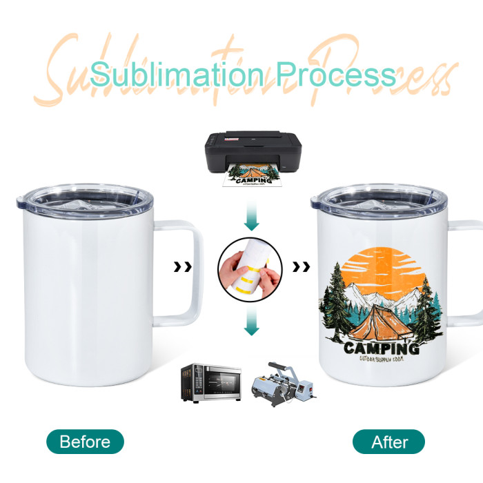 RTS US Warehouse 12oz sublimation coffee Mug with handle