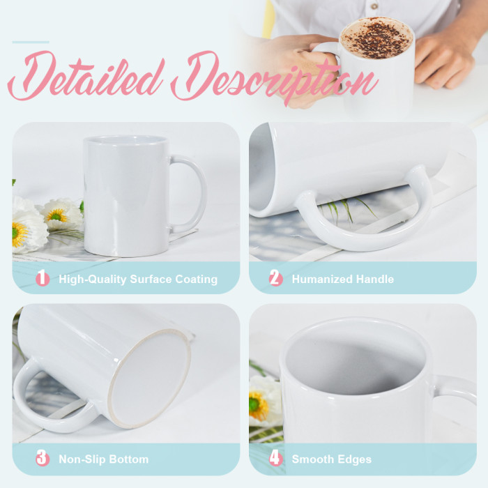 US Warehouse 15oz sublimation ceramic coffee mug
