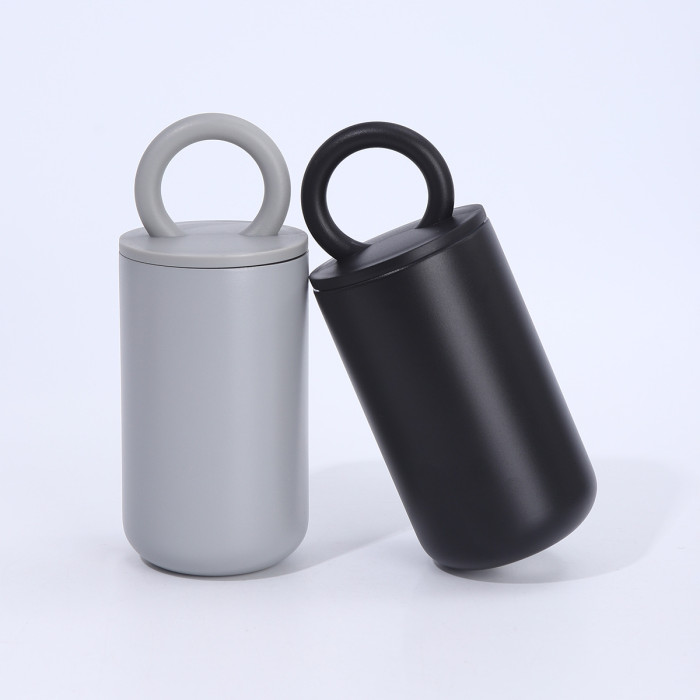China Warehouse 40PCS 16oz powder coated coffee cups with handle lids