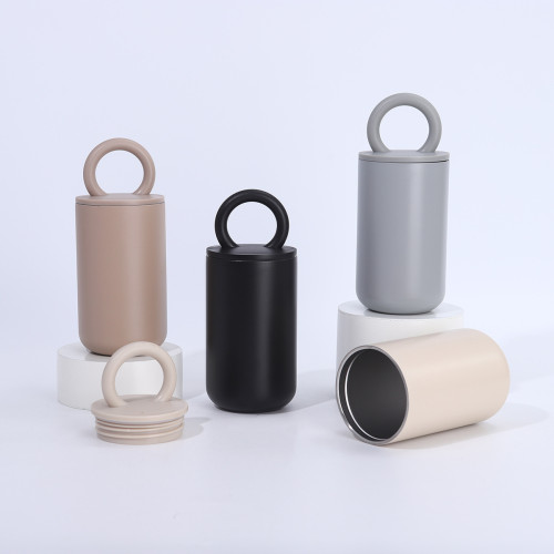 China Warehouse 40PCS 16oz powder coated coffee cups with handle lids