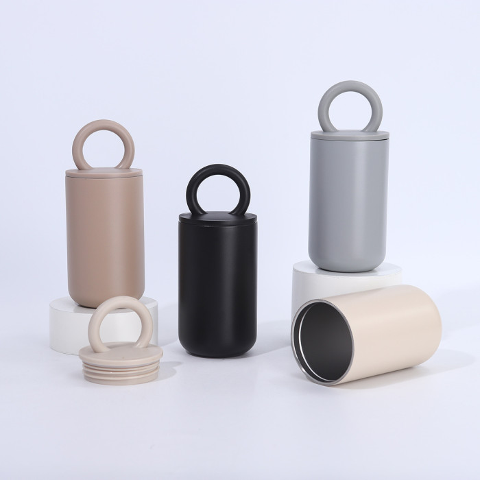 China Warehouse 40PCS 16oz powder coated coffee cups with handle lids