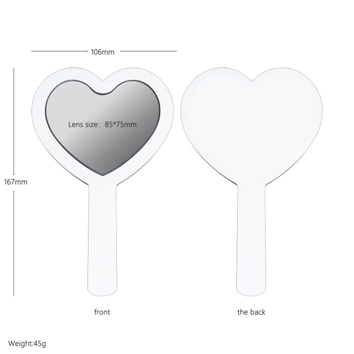 China Warehouse 4 inches Sublimation MDF Mirror