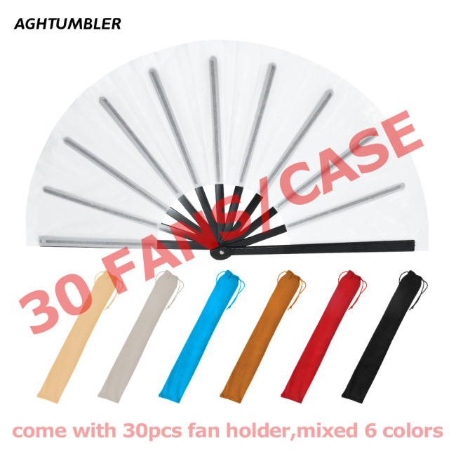 US Warehouse 13 inches Sublimation Fans with plastic frame Clacking Fan