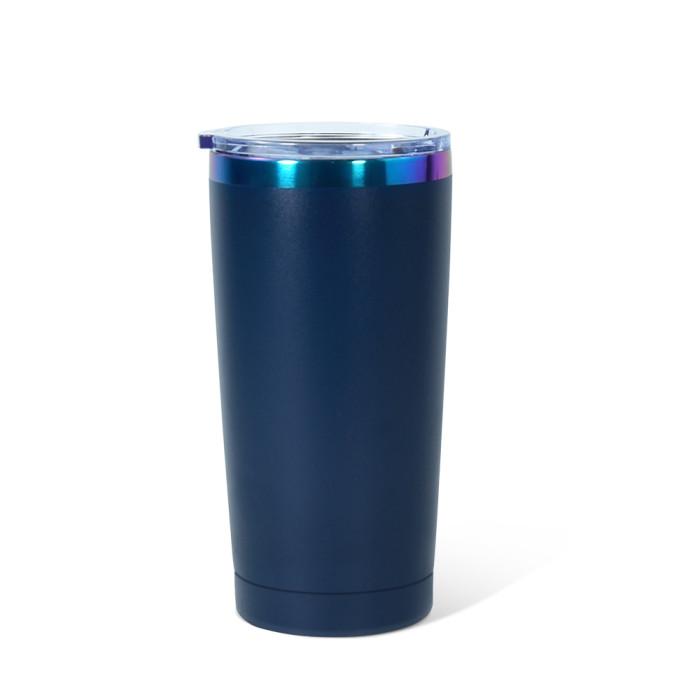 US Warehouse 20oz powder coated tumbler travel Mug with rainbow plated