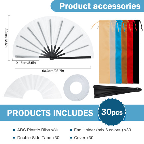 Pre-sale US Warehouse 13 inches Sublimation Fans with plastic frame Clacking Fan