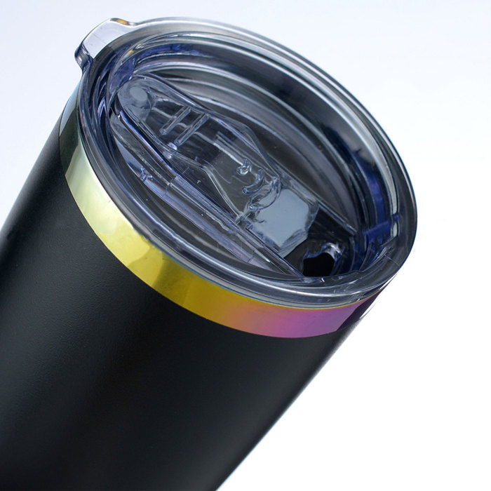 US Warehouse 20oz powder coated tumbler travel Mug with rainbow plated