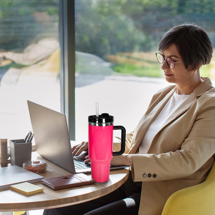 US Warehouse Hot Pink Sublimation 40OZ Tumblers