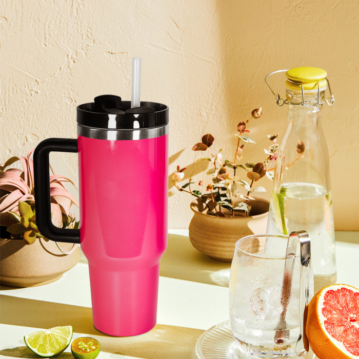 US Warehouse Hot Pink Sublimation 40OZ Tumblers