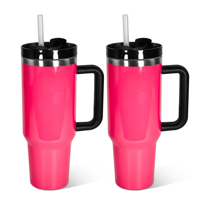 US Warehouse Hot Pink Sublimation 40OZ Tumblers
