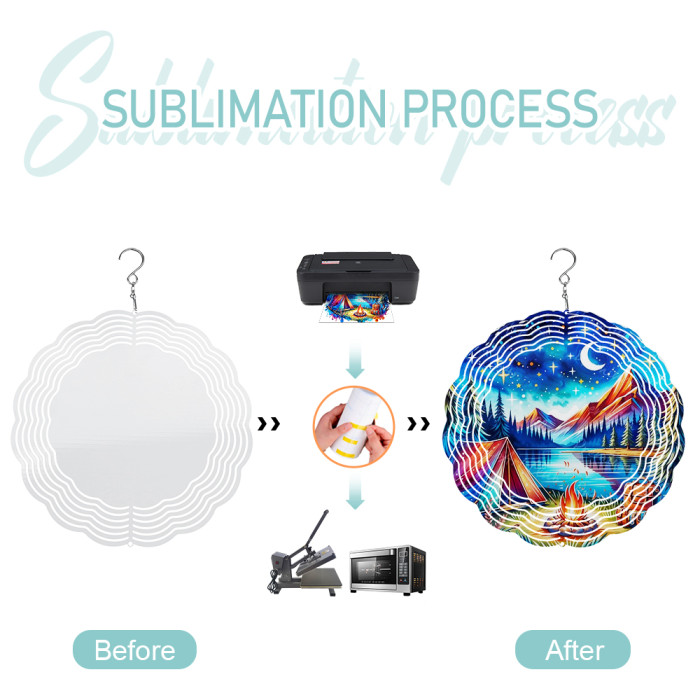 US Warehouse 10 in Aluminium sublimation wind spinner