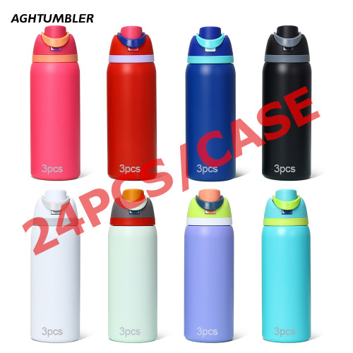 US Warehouse 32oz powder coated Portable Stainless Steel Sports Water Bottle