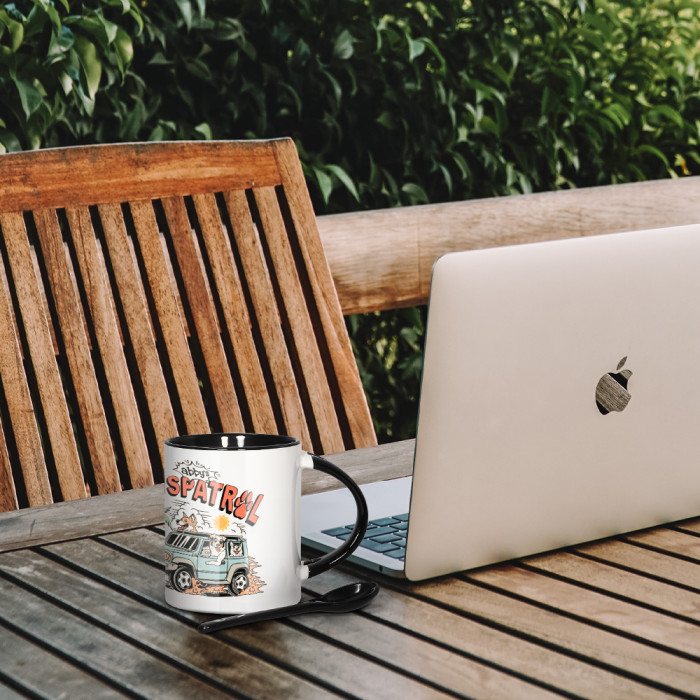 US Warehouse 11oz sublimation ceramic coffee Mug with spoon