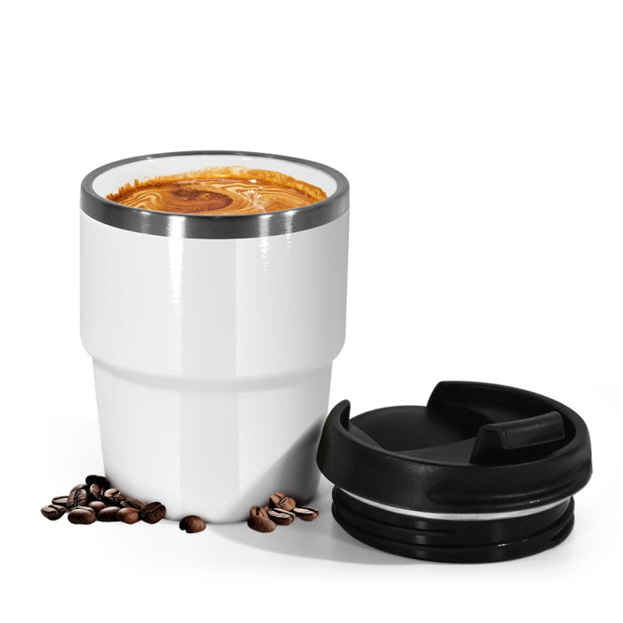 US Warehouse 6oz sublimation coffee mugs mini cups inside with enamel coating(Easily Cleaning)