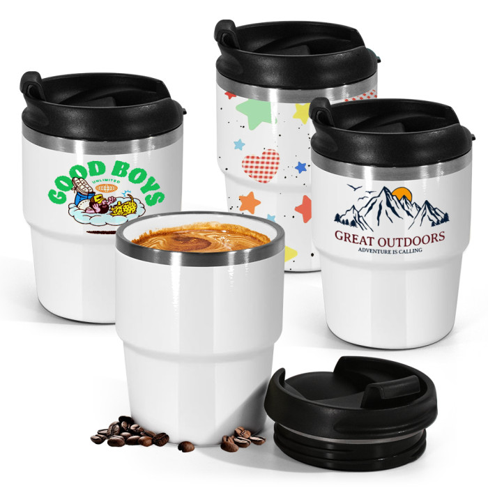 US Warehouse 6oz sublimation coffee mugs mini cups inside with enamel coating(Easily Cleaning)