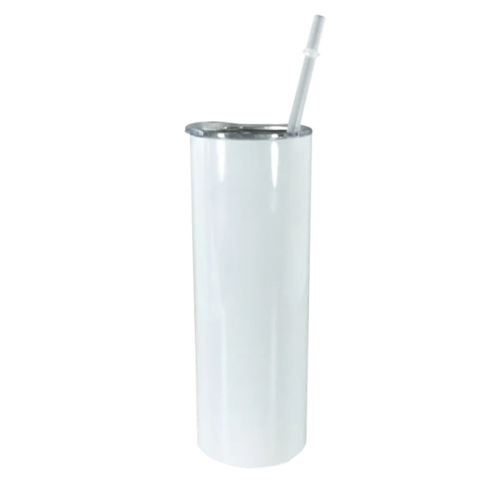 RTS US Warehouse Flat bottom 20oz sublimation blanks straight skinny tumblers