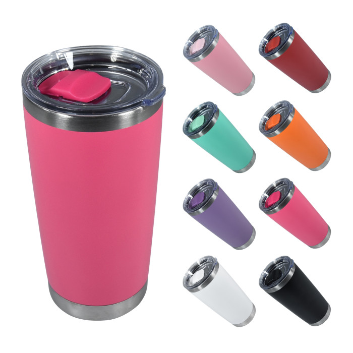 US Warehouse 20oz powder coated Car tumbler with magnetic lid mixed 8 colors