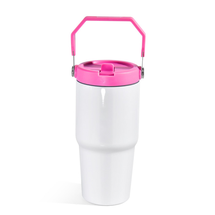 US Warehouse 20oz sublimation tumbler with colored handle lids