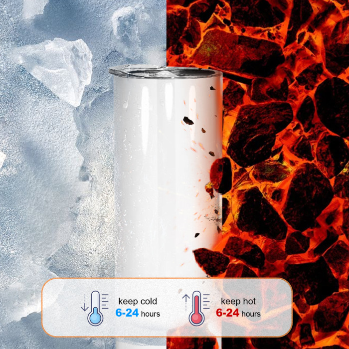 RTS US Warehouse Flat bottom 20oz sublimation blanks straight skinny tumblers