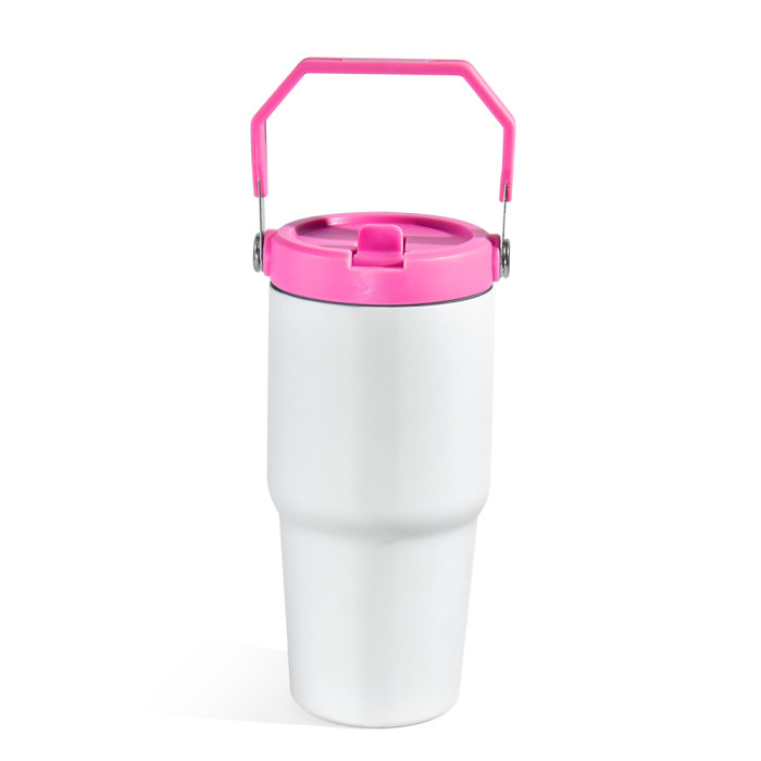 US Warehouse 20oz matte sublimation tumbler with colored handle lids