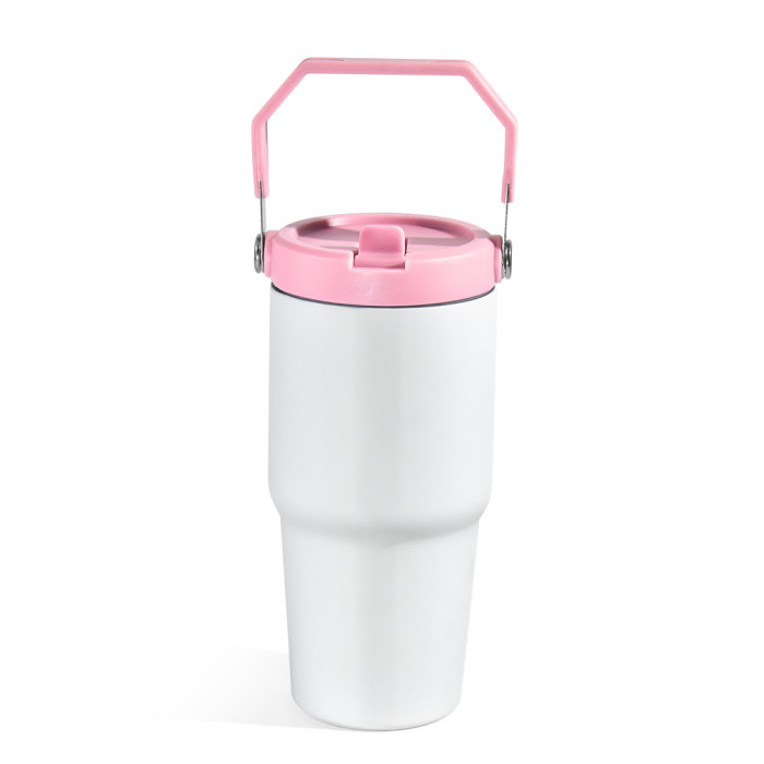 US Warehouse 20oz matte sublimation tumbler with colored handle lids