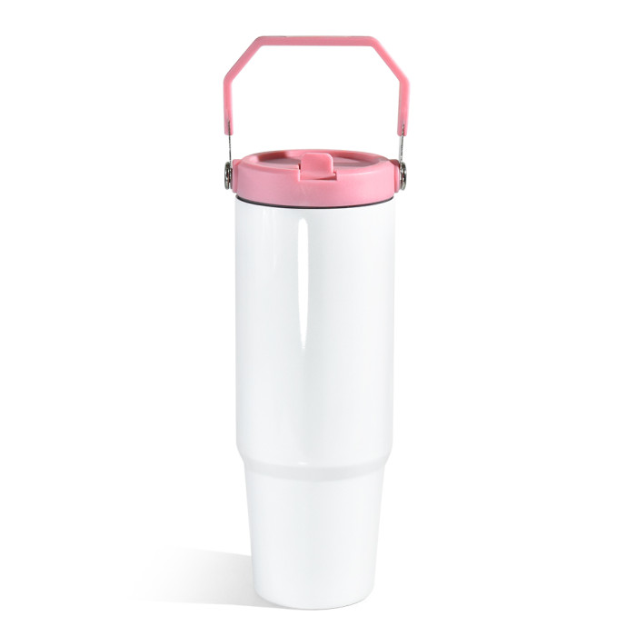 US Warehouse 30oz sublimation tumbler with colored handle lid