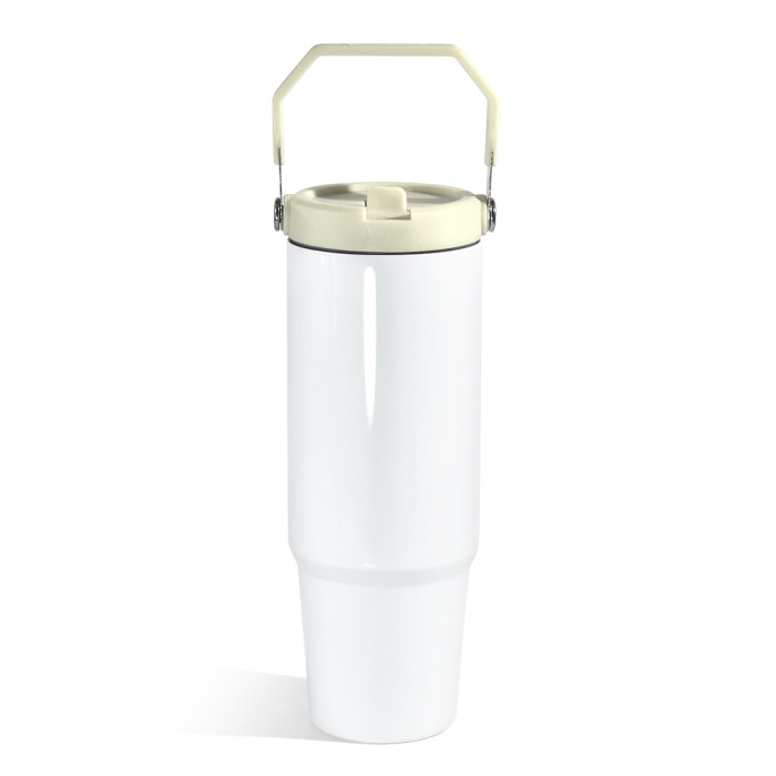 US Warehouse 30oz sublimation tumbler with colored handle lid