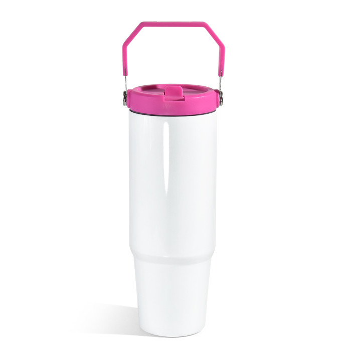 US Warehouse 30oz sublimation tumbler with colored handle lid