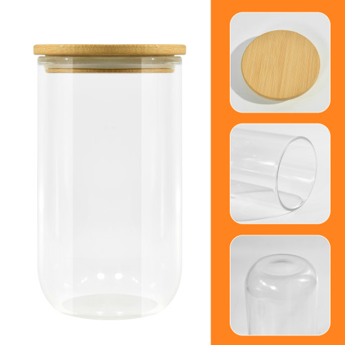 US Warehouse 18oz clear sublimation glass candle jar/DIY Snow Scene Cup