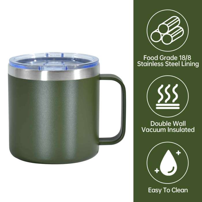 US Warehouse 12oz powder coated mugs with stainless straw +straw brush