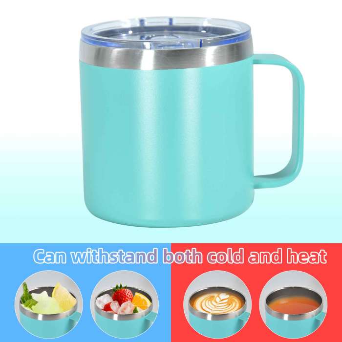 US Warehouse 12oz powder coated mugs with stainless straw +straw brush