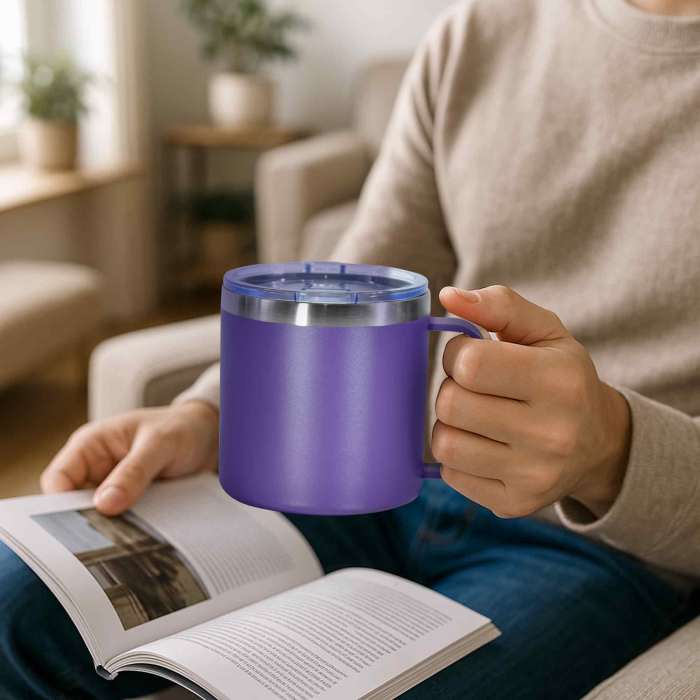 US Warehouse 12oz powder coated mugs with stainless straw +straw brush