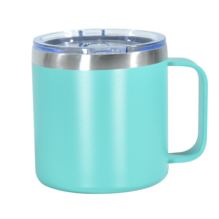 US Warehouse 12oz powder coated mugs with stainless straw +straw brush