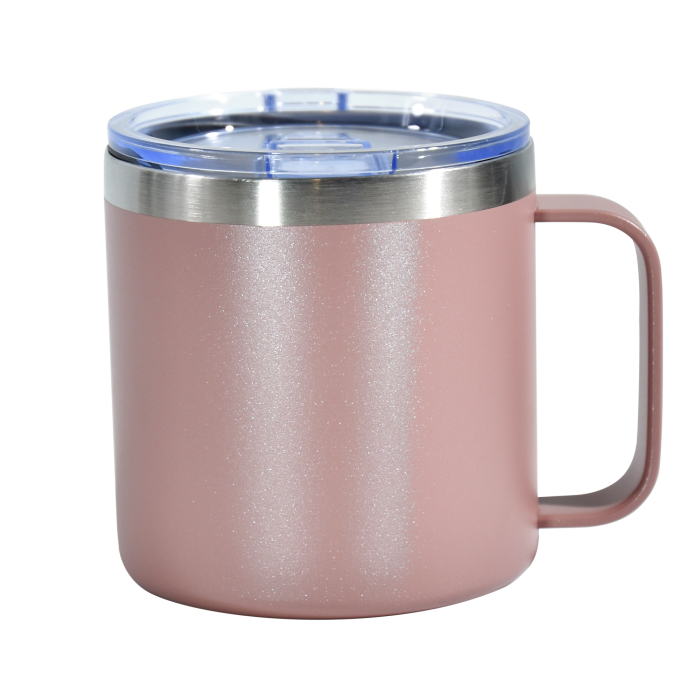 US Warehouse 12oz powder coated mugs with stainless straw +straw brush