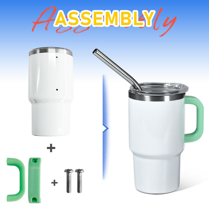 US Warehouse 3oz white sublimation mini Cup with colored handle