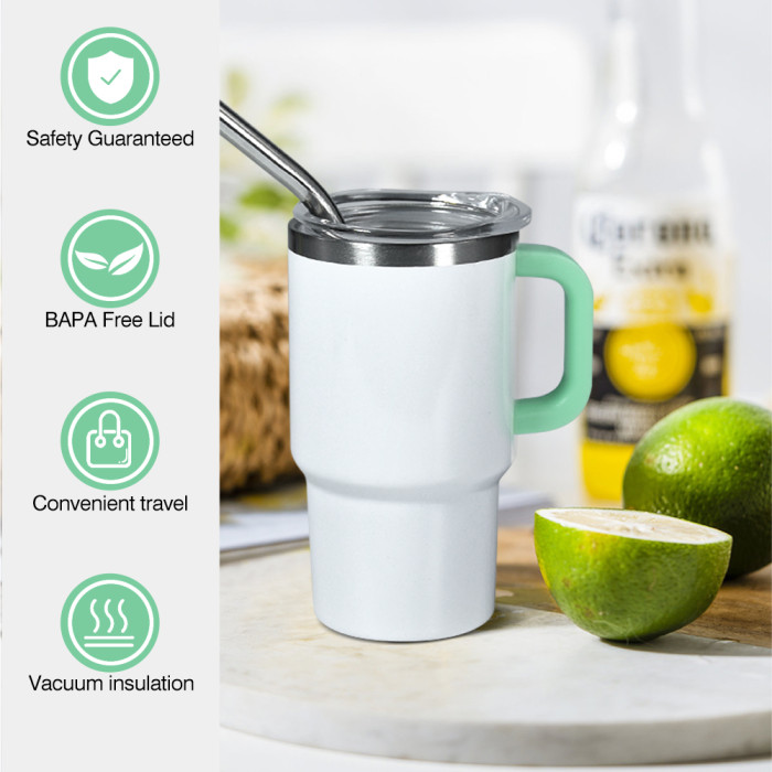 US Warehouse 3oz white sublimation mini Cup with colored handle