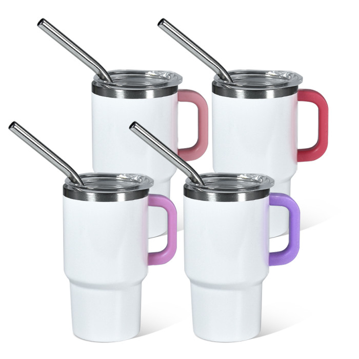 US Warehouse 3oz white sublimation mini Cup with colored handle