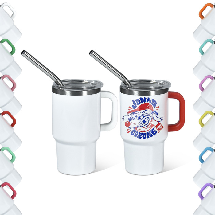 US Warehouse 3oz white sublimation mini Cup with colored handle