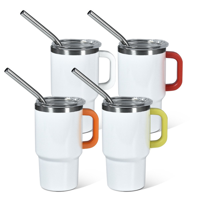 US Warehouse 3oz white sublimation mini Cup with colored handle