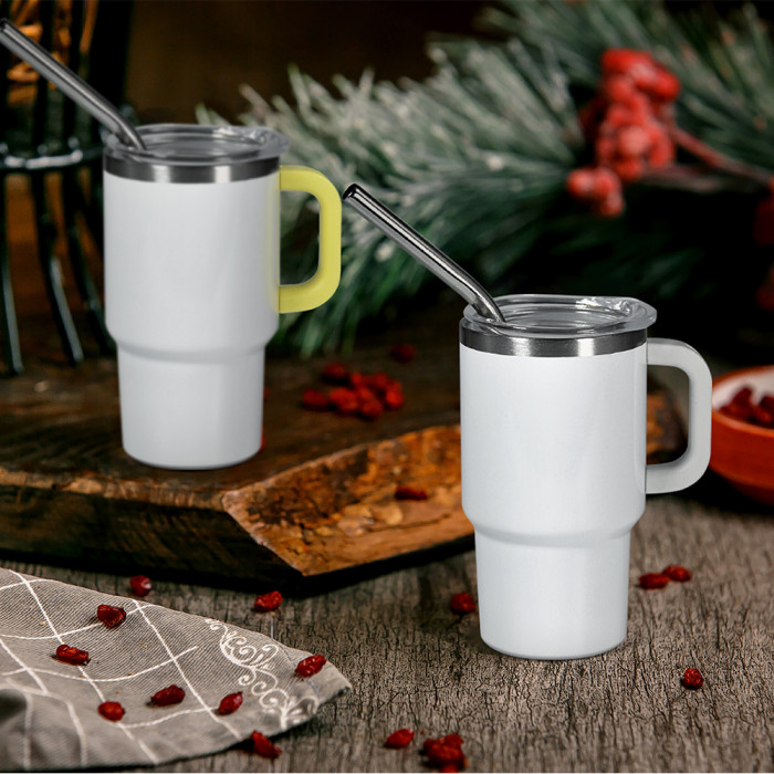 US Warehouse 3oz white sublimation mini Cup with colored handle