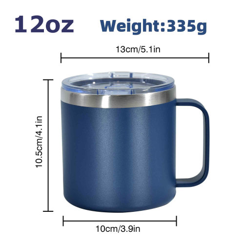 US Warehouse 12oz powder coated mugs with stainless straw +straw brush