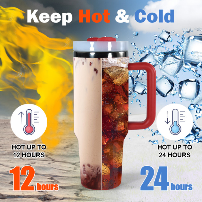 US Warehouse H2 40OZ Powder Coated Tumbler with Gun-Gray Plated(Not for sublimation)