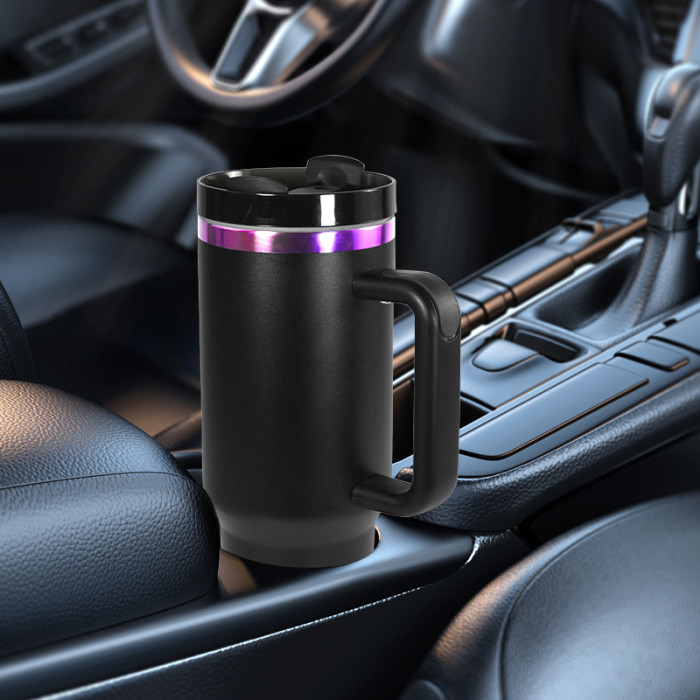 US Warehouse H2 40OZ Powder Coated Tumbler with Purple Plated(Not for sublimation)