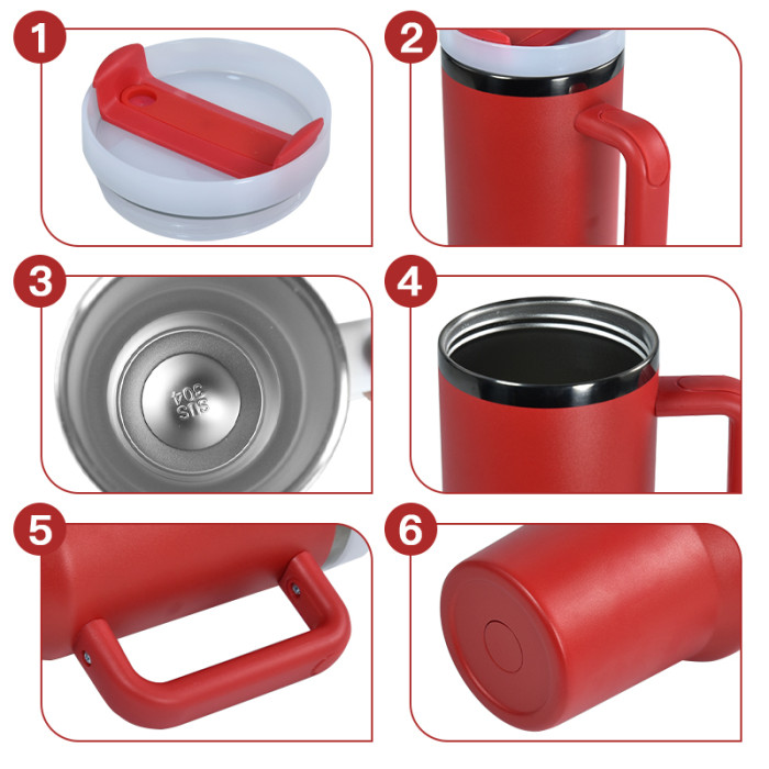 US Warehouse H2 40OZ Powder Coated Tumbler with Gun-Gray Plated(Not for sublimation)