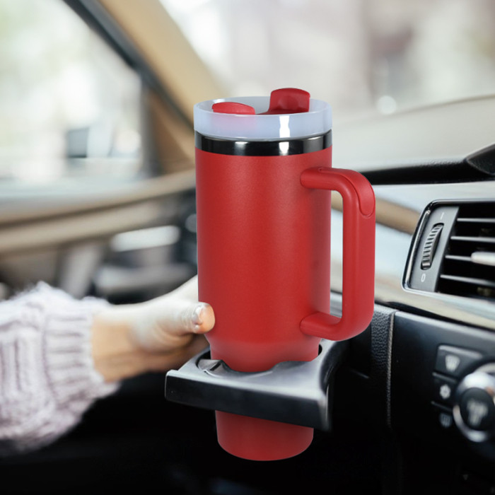 US Warehouse H2 40OZ Powder Coated Tumbler with Gun-Gray Plated(Not for sublimation)