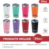 Mixed 8 colors(4 black 3 of each of other 7 colors)