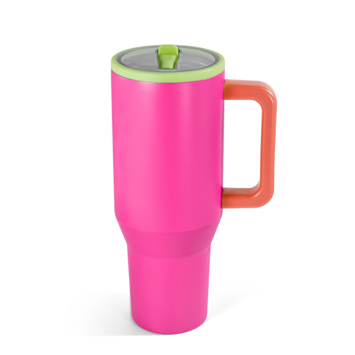 US Warehouse 40OZ powder coated tumblers with flip straw lids(Not for sublimation)