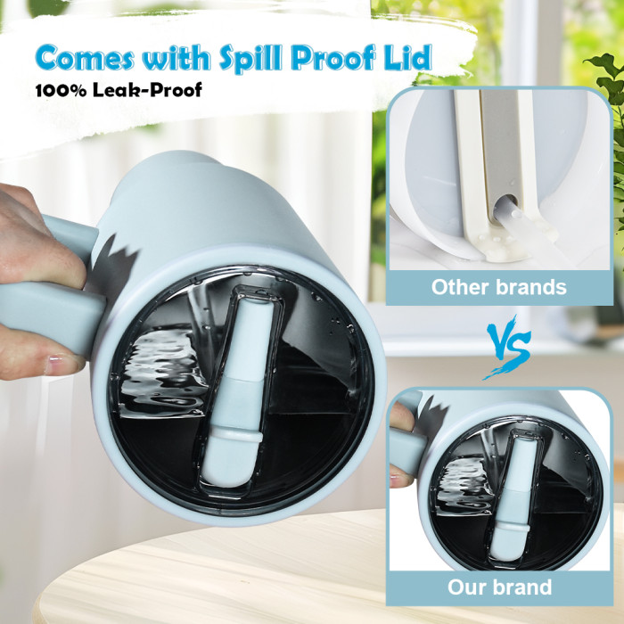 US Warehouse 40OZ powder coated tumblers with flip straw lids(Not for sublimation)