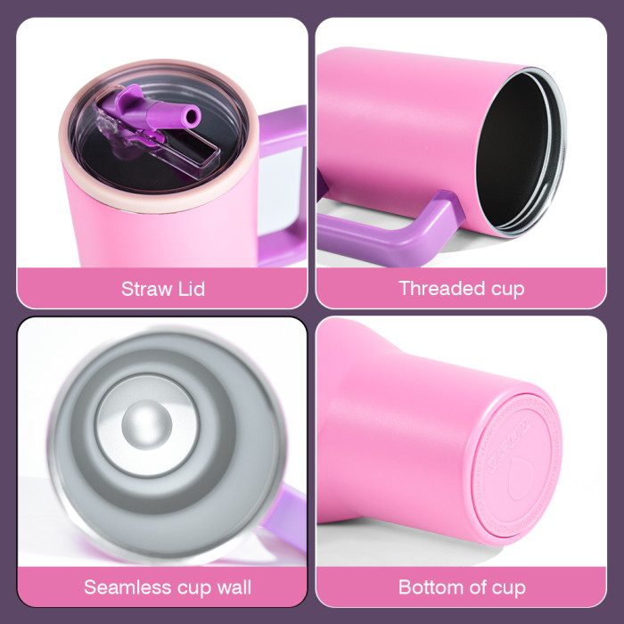 US Warehouse 40OZ powder coated tumblers with flip straw lids(Not for sublimation)