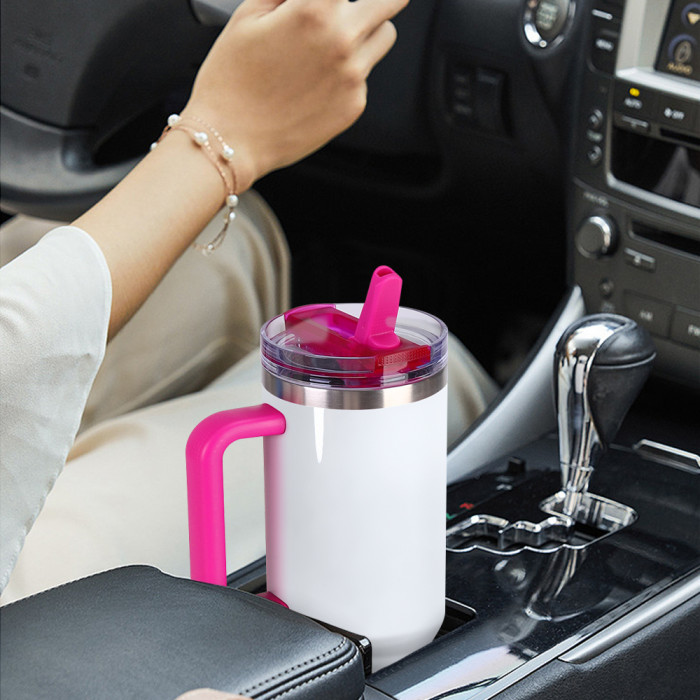 US Warehouse 40oz Sublimation Tumbler With dismountable Lid and Handle