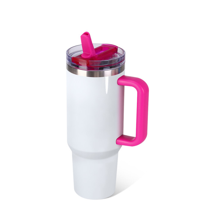 US Warehouse 40oz Sublimation Tumbler With dismountable Lid and Handle